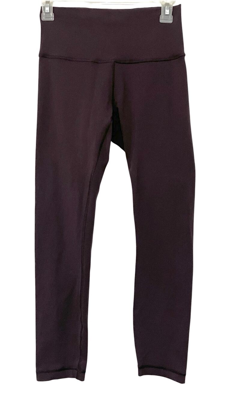 Lululemon Wunder Under High Rise Tight 25” Leggings Pants Size 6 Burgundy Ankle